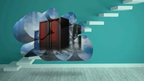 Abstract server towers