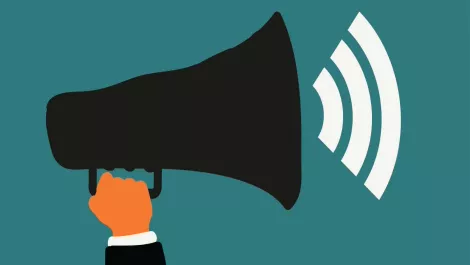 Announcement megaphone