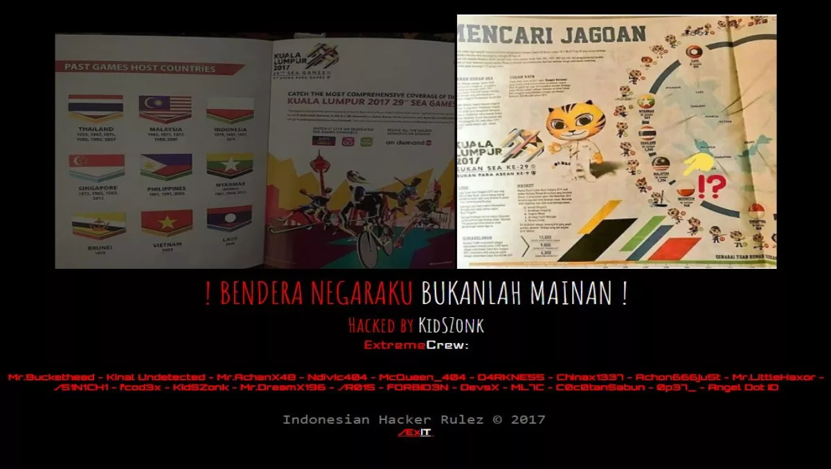 Upside-down flag prompts hack against Malaysian websites