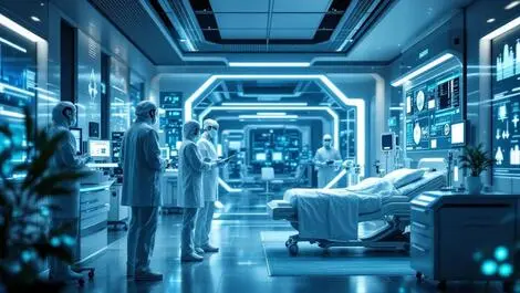 Modern healthcare setting futuristic medical technology ai secure scalable solutions innovation africa middle east central eastern europe