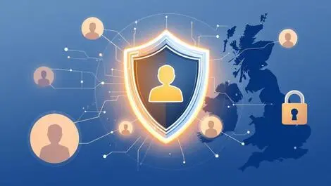 Digital shield protecting interconnected user profiles secure identity uk map