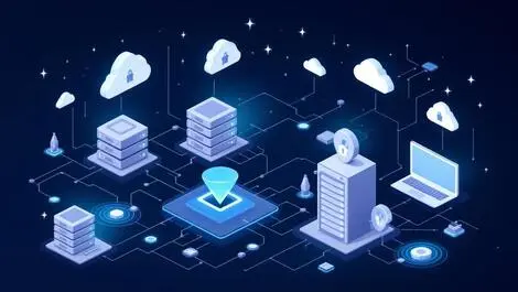 Interconnected servers computers network scalable ai infrastructure secure cloud