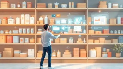 Ai powered digital interface sorting online shopping products modern ecommerce