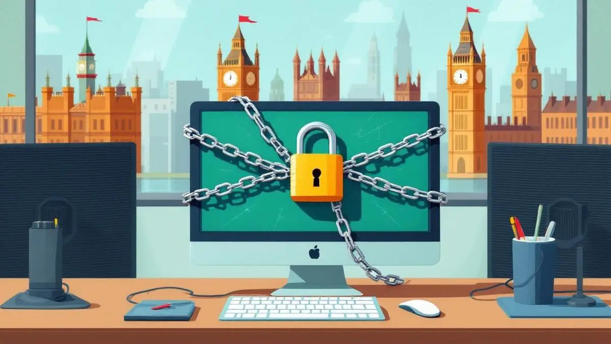 Locked computer chains office uk government data protection ransomware