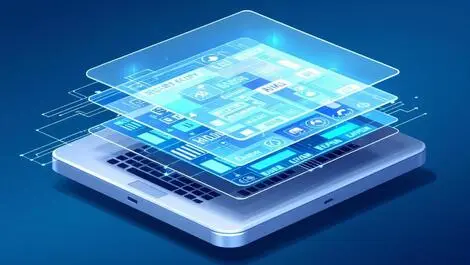 Digital device transparent overlay labeled layers ai technology security analysis