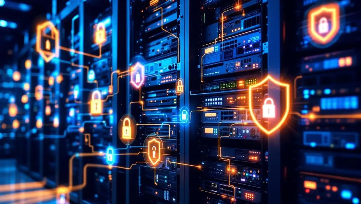 Secure data center rack network equipment encrypted data streams shields