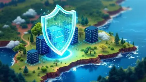 Interconnected data servers western australia forests coastline digital shield data security environmental analytics