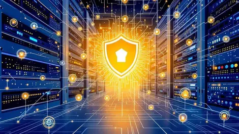 Secure server room network storage shield security ai neural technology