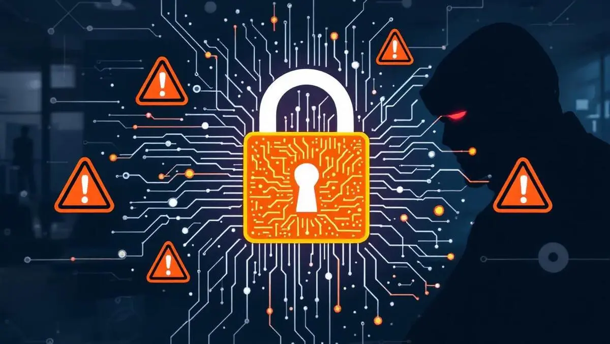 Cybersecurity vigilance uk business padlock digital circuitry alerts