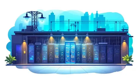 Modern data center servers cooling power infrastructure rome building