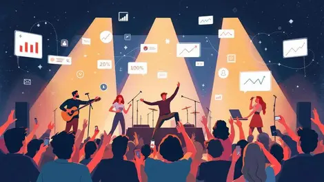 New zealand music band performing on stage with digital engagement