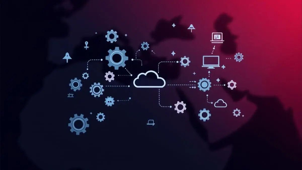Automation gears computer network connection emea streamlined processes symbol