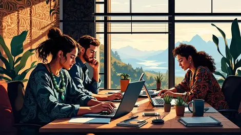 Nz tech workspace maori pasifika collaboration pounamu landscape