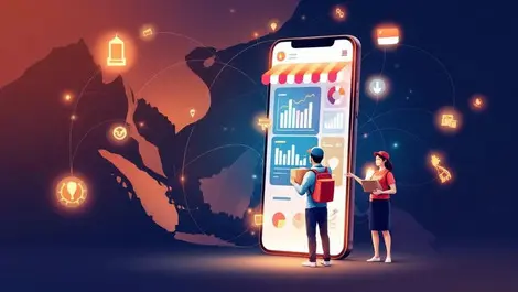 Asean food delivery rider shop owner digital logistics network map