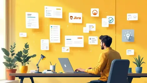 Pm ai planning desk floating task cards jira github gitlab linear