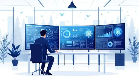 Managed soc arctic theme wolf motif endpoint threat dashboards