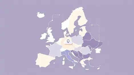Europe map cloud phone network uk germany netherlands belgium spain
