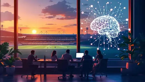 Uk office dusk gloucester rugby ai brain team ethical business