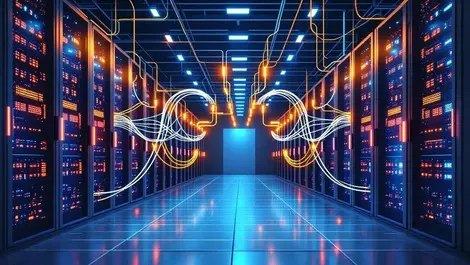 Modern data center self healing network reroute branching cables